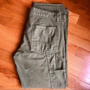 AG Supply Green Carpenter Crop Capri Pant
